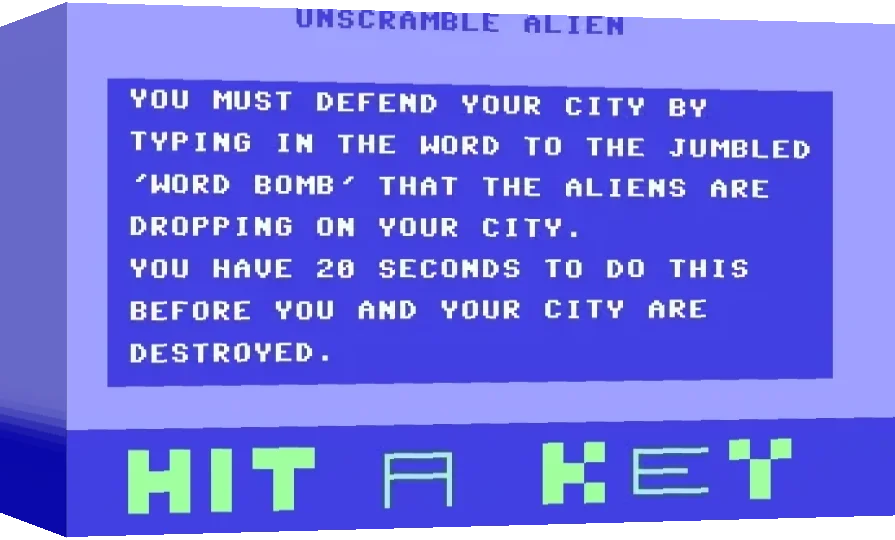 Unscramble Alien — box-3D (WOR)