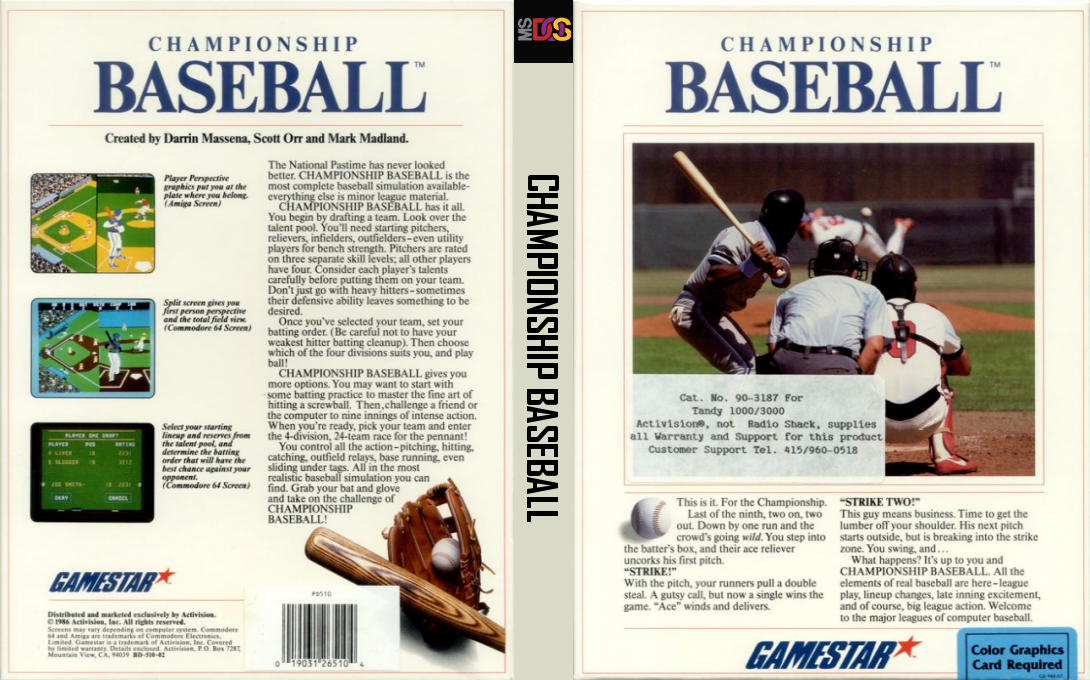 Championship Baseball — box-texture (US)