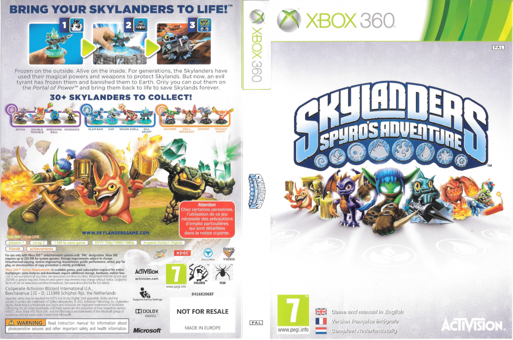 Skylanders - Spyro's Adventure — box-texture (EU)