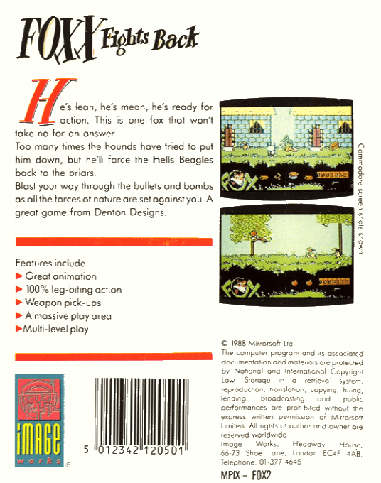 Fox Fights Back! — box-2D-back (EU)
