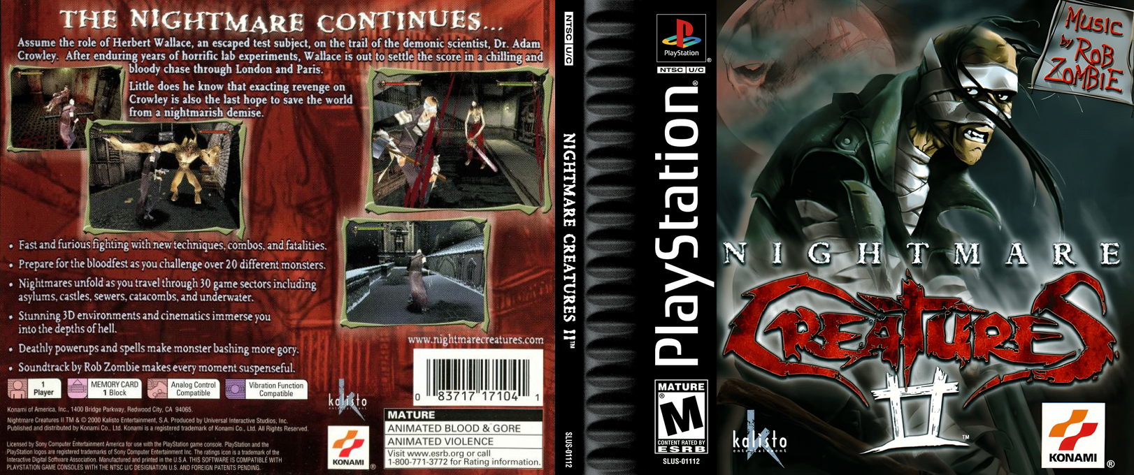 Nightmare Creatures II — box-texture (US)
