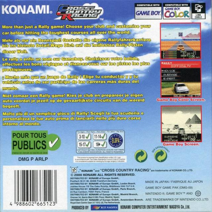 Cross Country Racing — box-2D-back (EU)