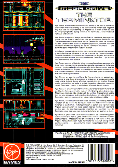 Terminator, The — box-2D-back (EU)