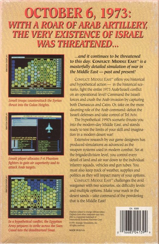 Conflict - Middle East — box-2D-back (US)