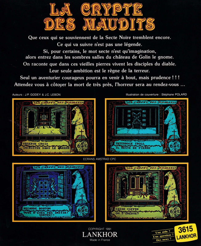 Crypte Des Maudits, La — box-2D-back (FR)