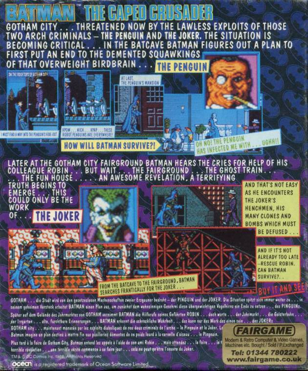 Batman - The Caped Crusader — box-2D-back (EU)