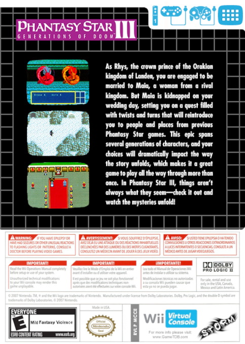 Phantasy Star 3 - Generations Of Doom — box-2D-back (US)