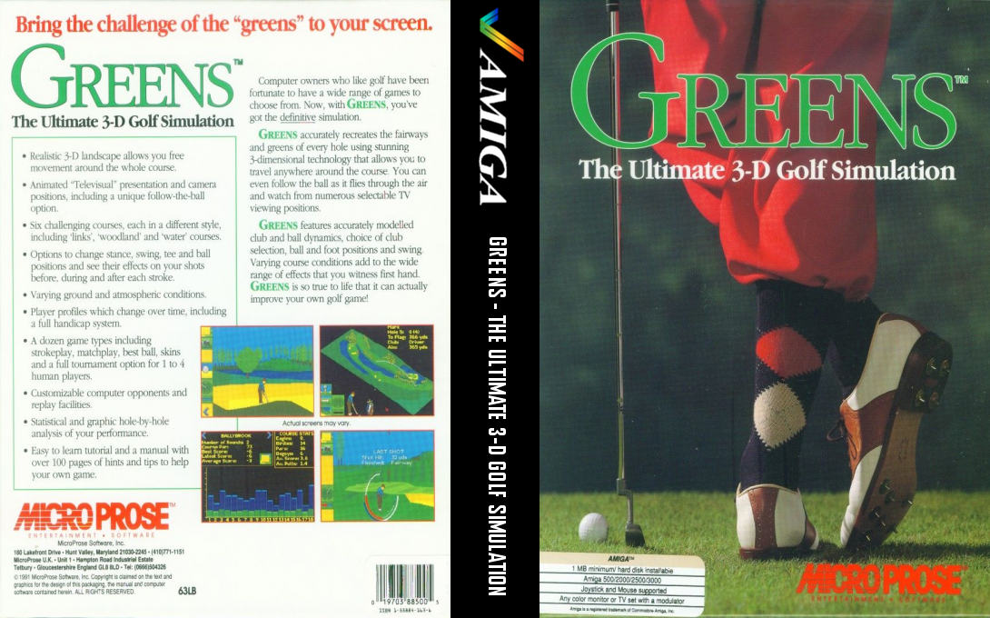 Greens - The Ultimate 3-D Golf Simulation — box-texture (WOR)