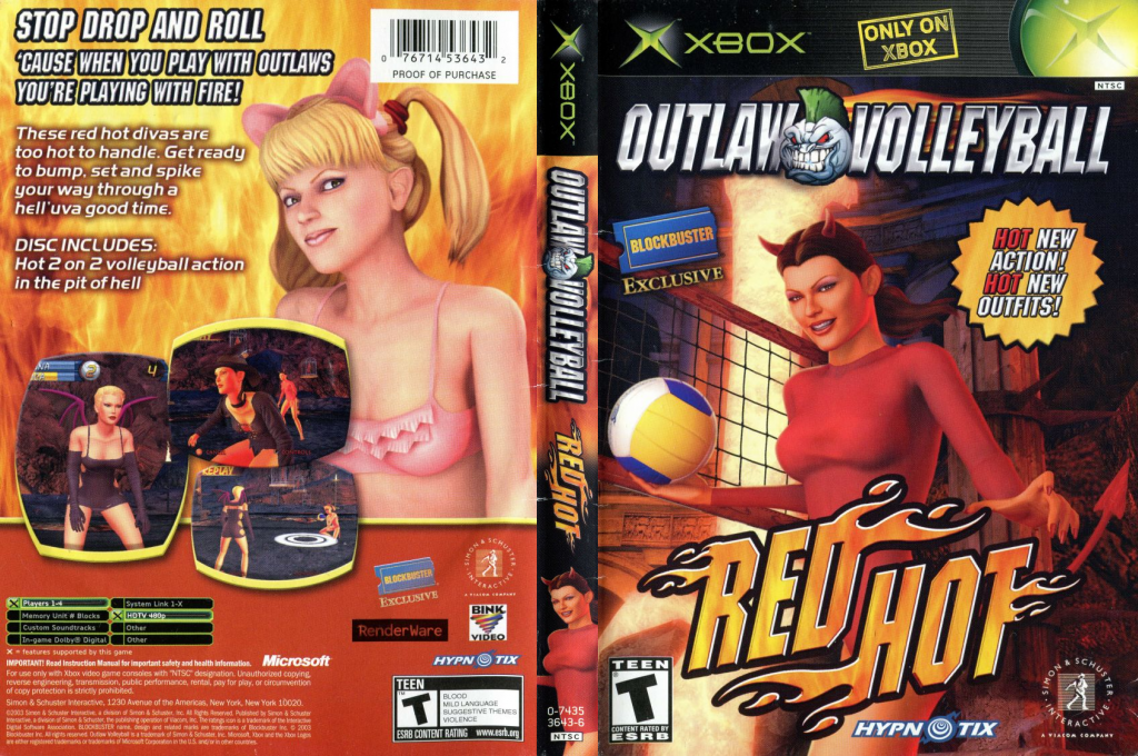 Outlaw Volleyball - Red Hot — box-texture (US)