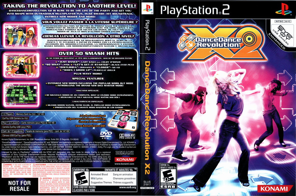Dance Dance Revolution X2 — box-texture (US)