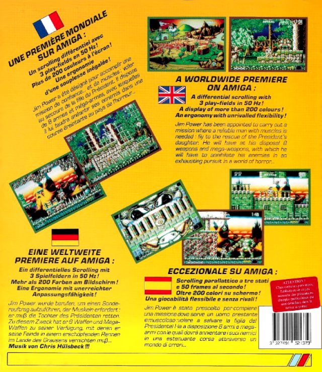 Jim Power in Mutant Planet — box-2D-back (EU)