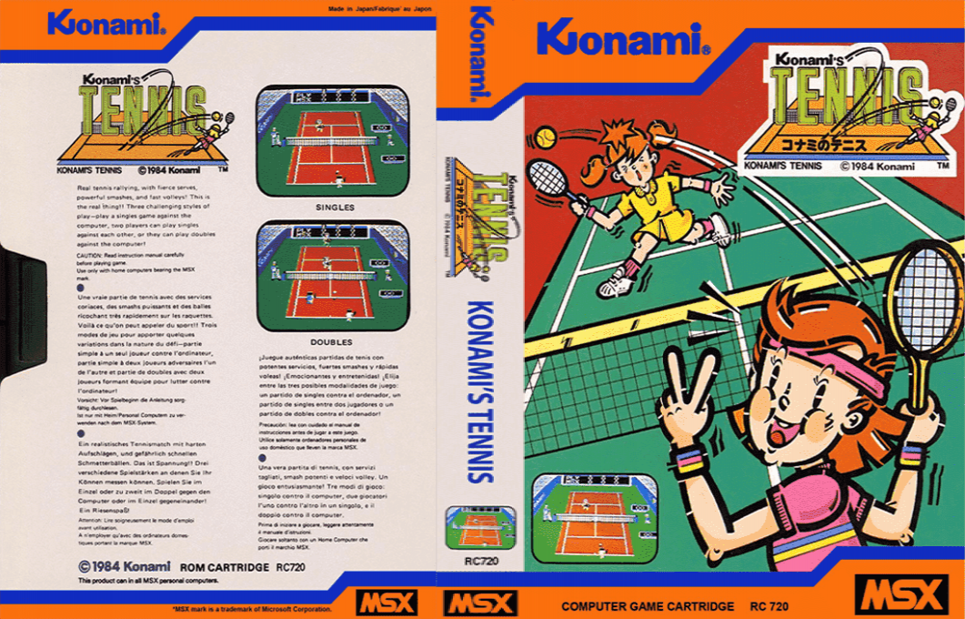 Konami's Tennis — box-texture (EU)