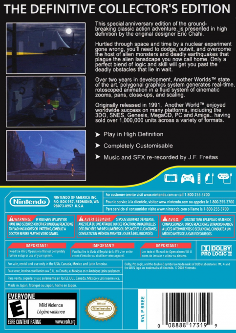 Another World - 20th Anniversary Edition — box-2D-back (US)