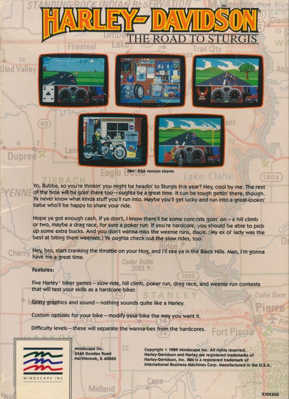 Harley-Davidson - The Road to Sturgis — box-2D-back (US)