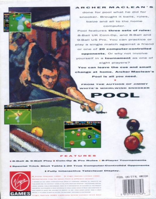 Archer Maclean's Pool — box-2D-back (EU)