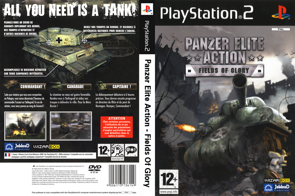 Panzer Elite Action - Fields Of Glory — box-texture (FR)