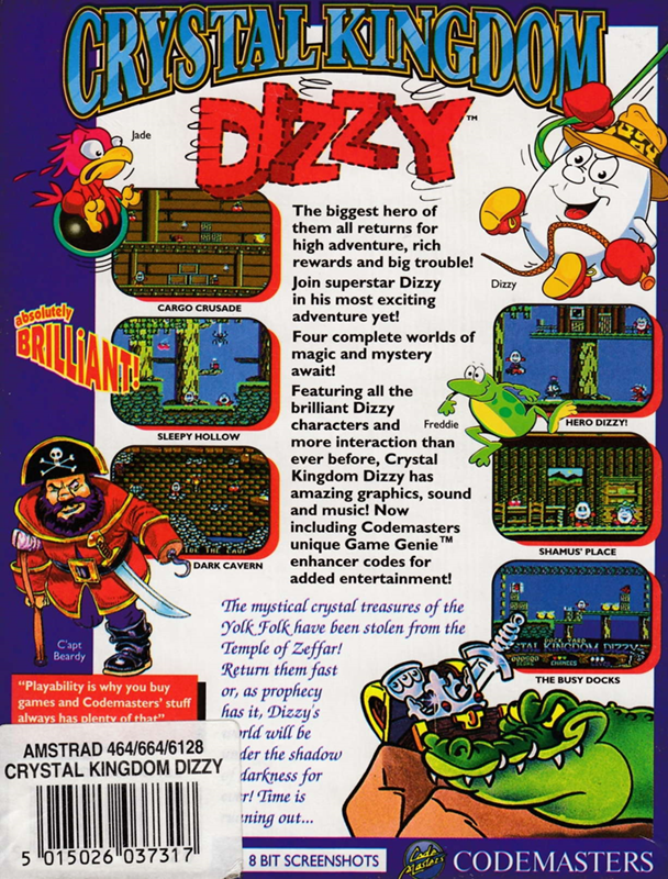 Crystal Kingdom Dizzy — box-2D-back (EU)