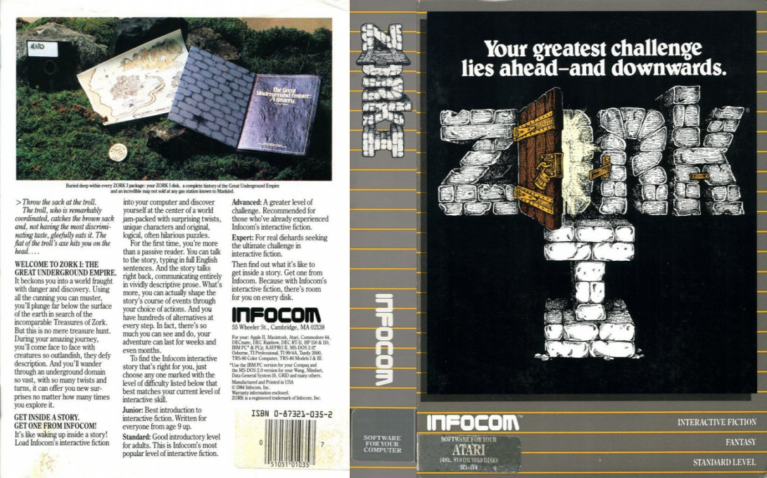 Zork 1 - The Great Underground Empire — box-texture (US)