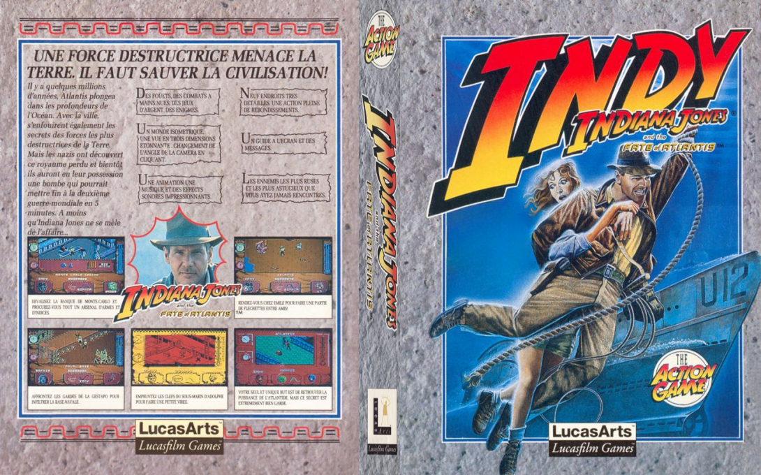 Indiana Jones And The Fate Of Atlantis - The Action Game — box-texture (FR)