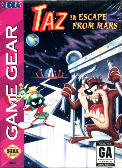 Taz In Escape From Mars box art