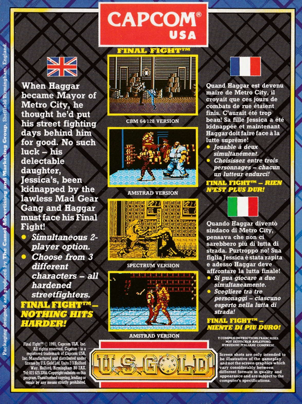Final Fight — box-2D-back (EU)