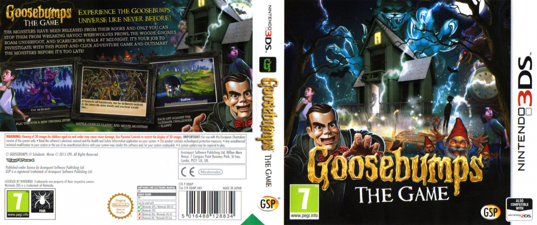 Goosebumps - The Game — box-texture (EU)