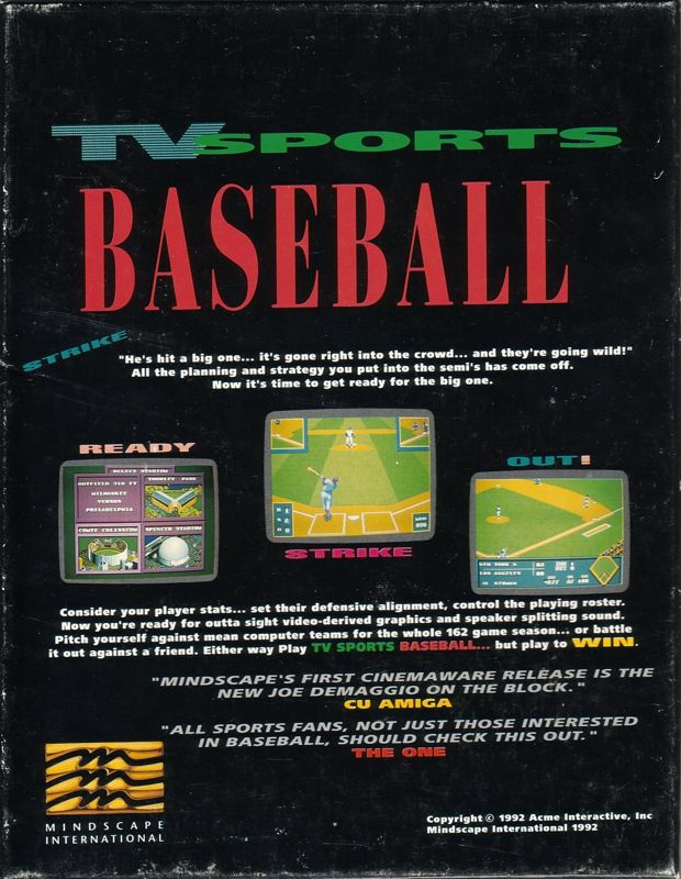 TV Sports - Baseball — box-2D-back (EU)