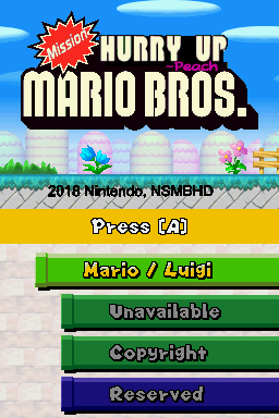 New Super Mario Bros : Hurry Up Mario Bros — sstitle (WOR)