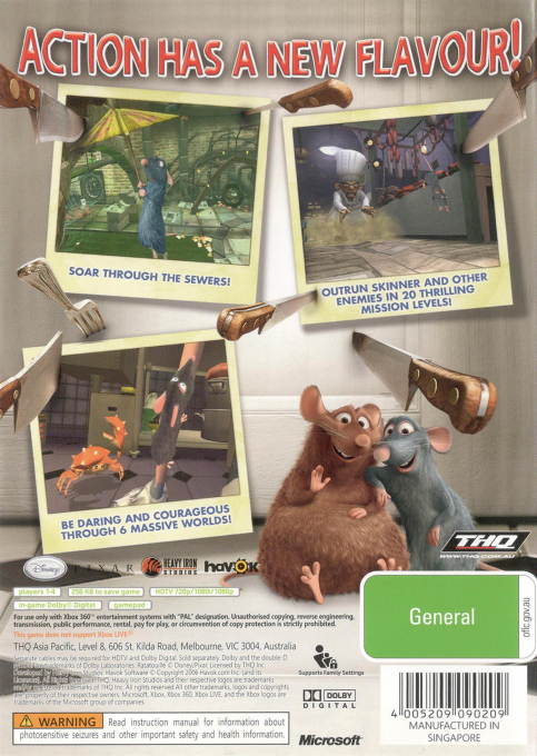 Disney-Pixar Ratatouille — box-2D-back (AU)