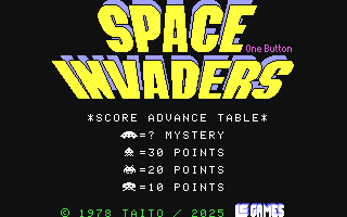 Space Invaders One Button — sstitle (WOR)