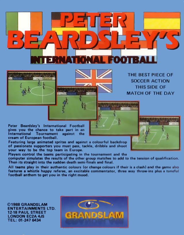 Peter Beardsley's International Football — box-2D-back (EU)