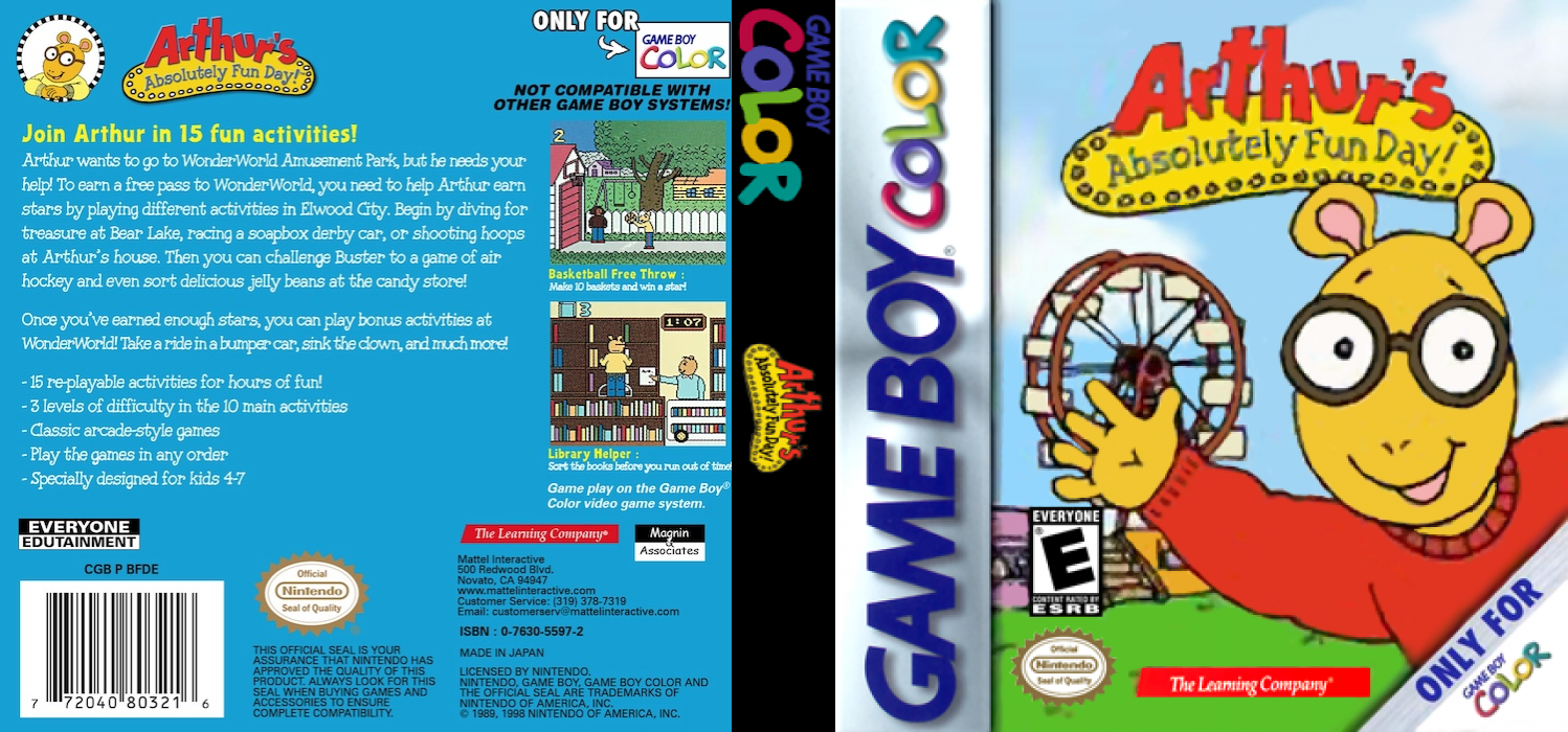 Arthur's Absolutely Fun Day! — box-texture (US)