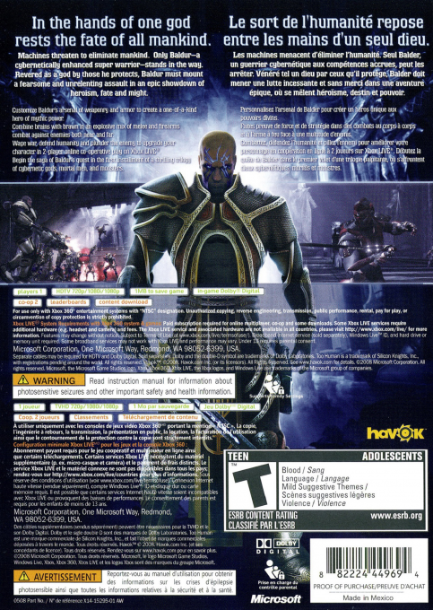 Too Human — box-2D-back (CA)