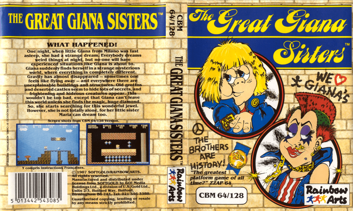 The Great Giana Sisters — box-texture (UK)