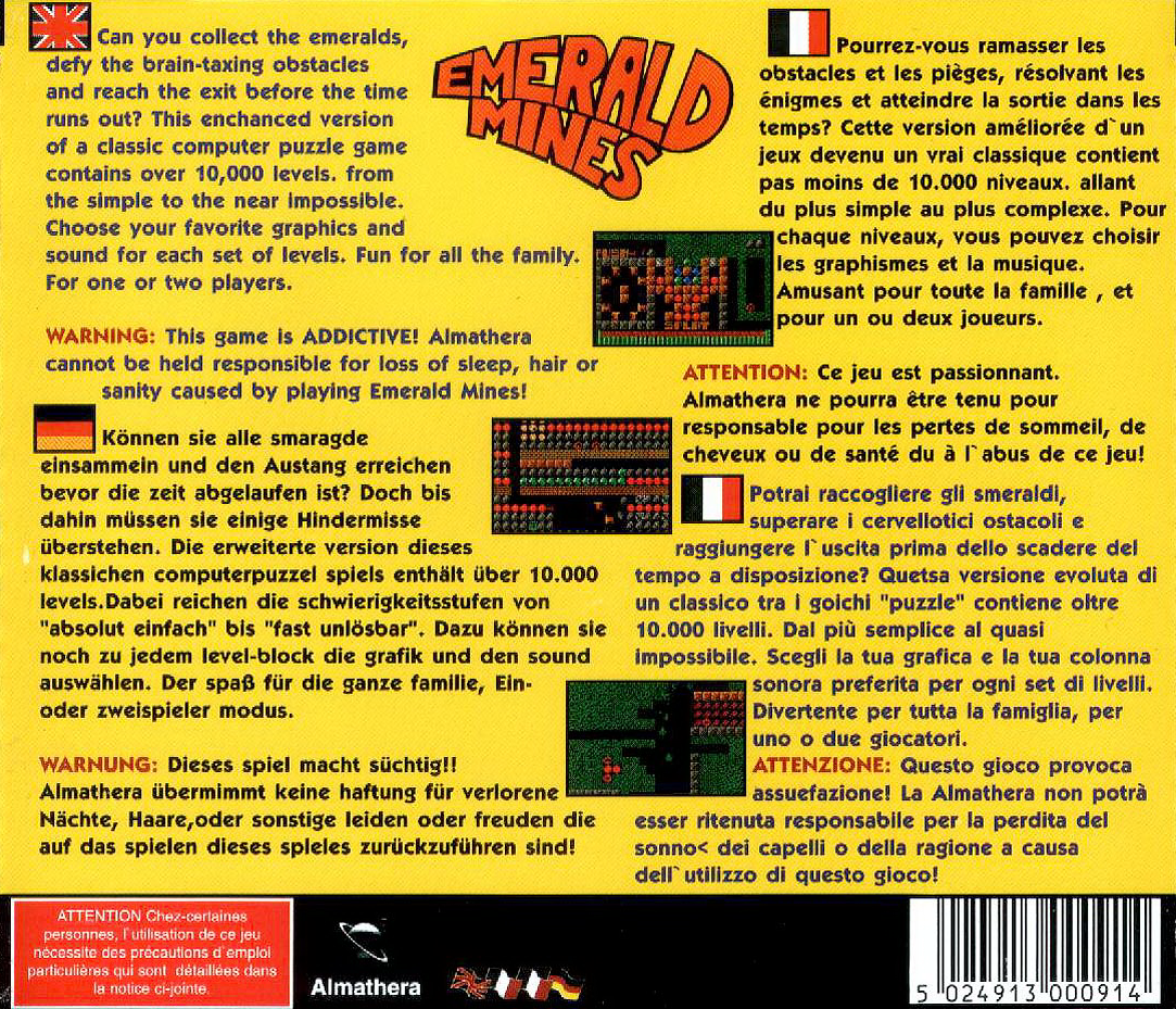 Emerald Mines — box-2D-back (WOR)
