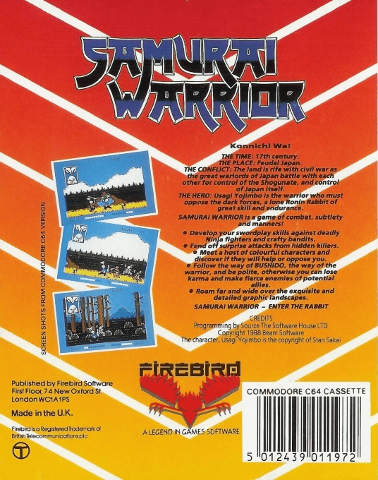 Samurai Warrior - The Battles Of Usaji Yojimbo — box-2D-back (EU)