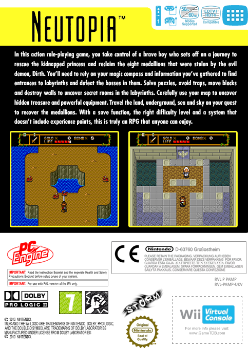 Neutopia — box-2D-back (EU)