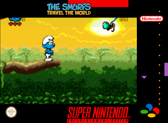 Smurfs Travel The World The — box-2D (SS)