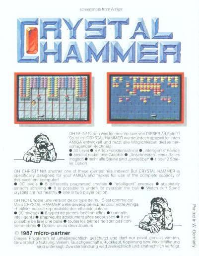 Crystal Hammer + Final Mission — box-2D-back (WOR)