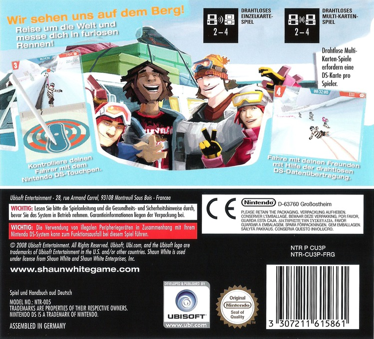 Shaun White Snowboarding — box-2D-back (DE)