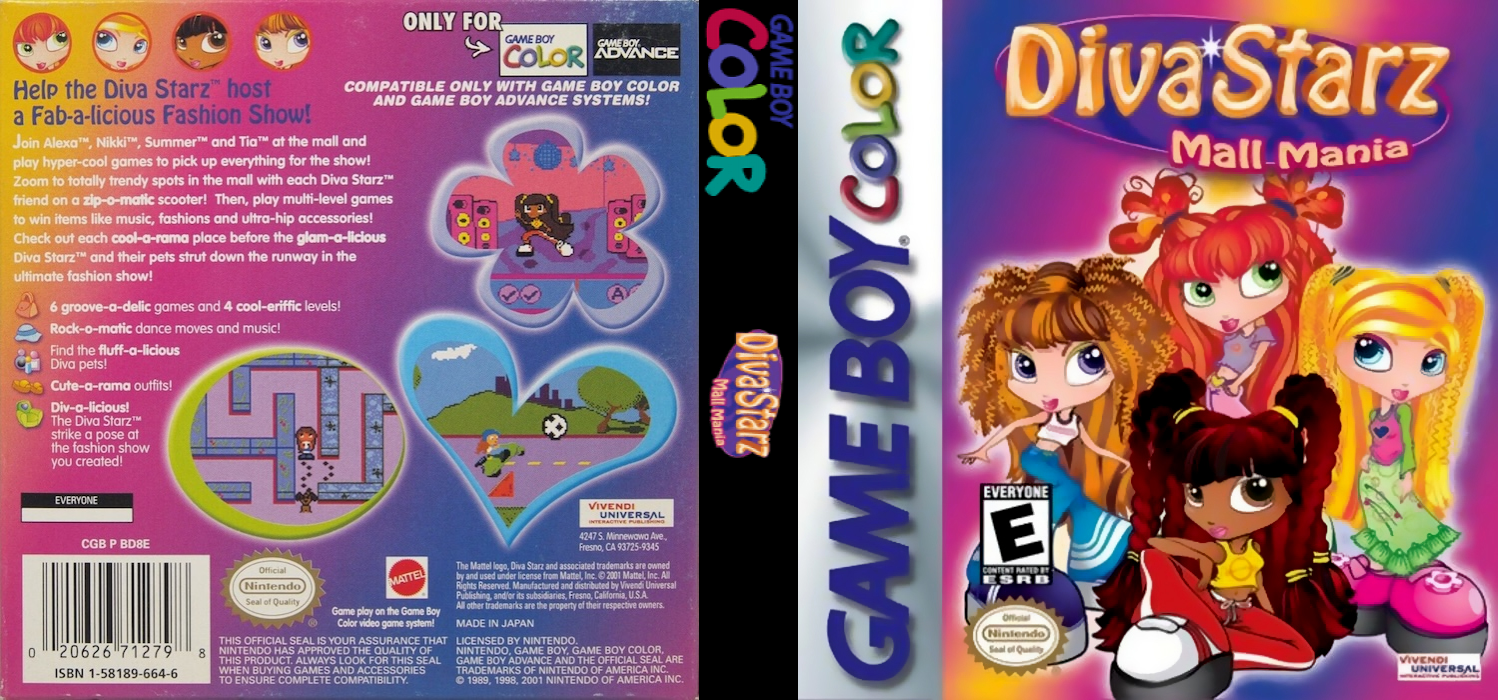 Diva Starz - Mall Mania — box-texture (US)