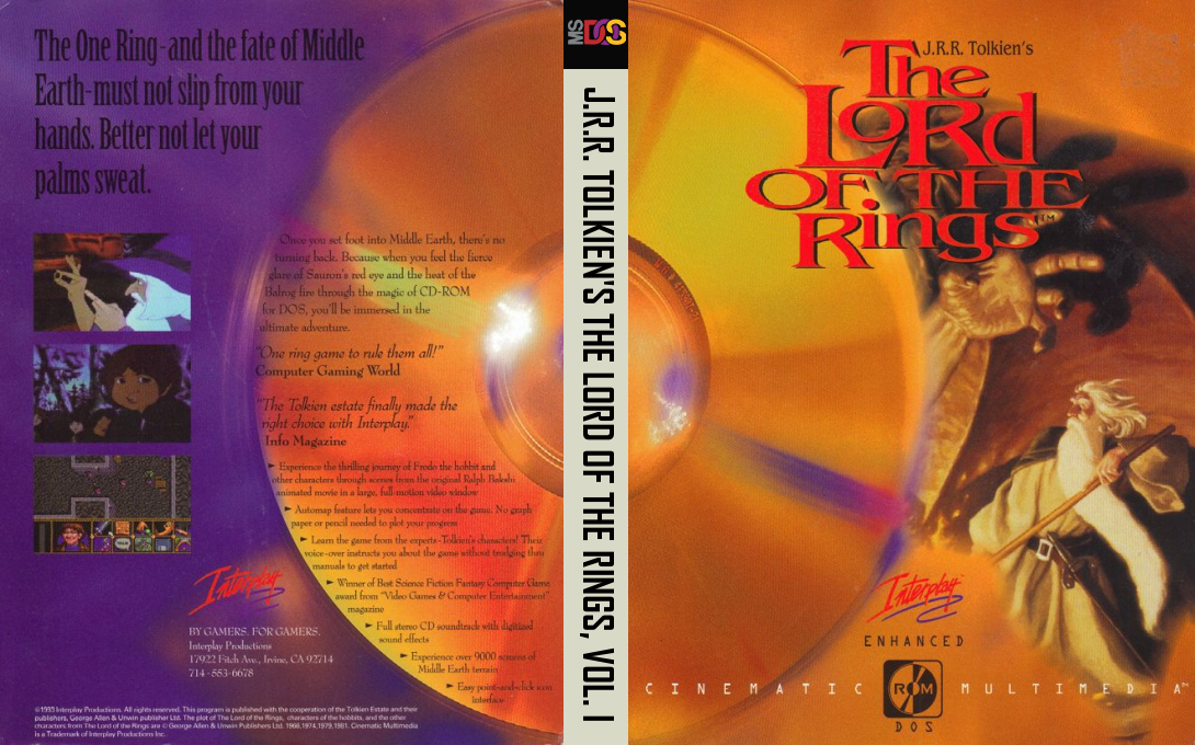 J.R.R. Tolkien's The Lord of the Rings Vol 1 — box-texture (US)