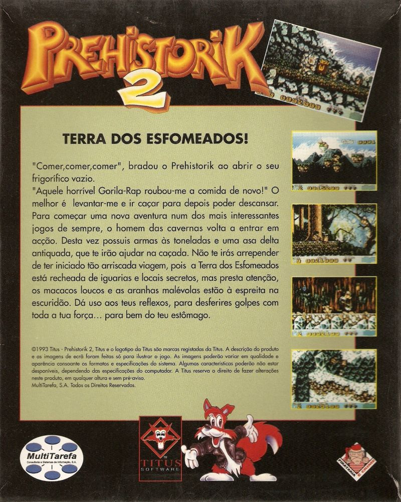 Prehistorik 2 — box-2D-back (PT)