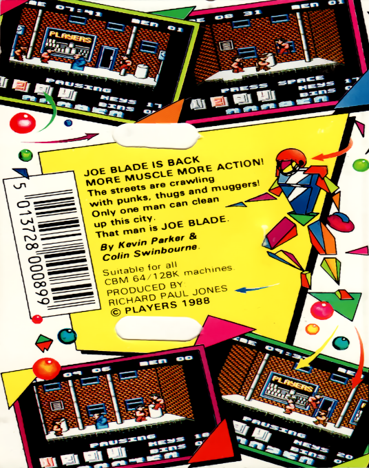 Joe Blade 2 — box-2D-back (EU)