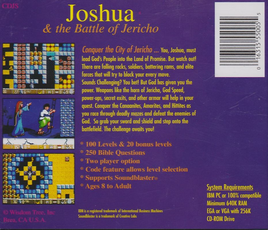 Joshua And The Battle Of Jericho — box-2D-back (CUS)
