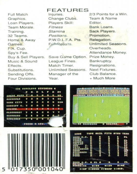 Soccer Star — box-2D-back (EU)