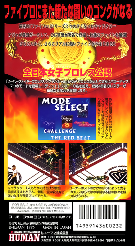 Super Fire Pro Wrestling - Queen's Special — box-2D-back (JP)