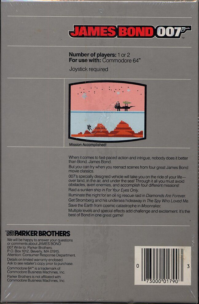 James Bond — box-2D-back (US)