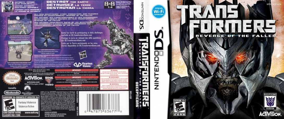 Transformers - Revenge of the Fallen - Decepticons Version — box-texture (US)