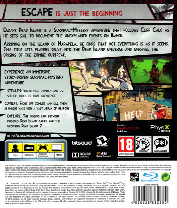 Escape Dead Island — box-2D-back (EU)